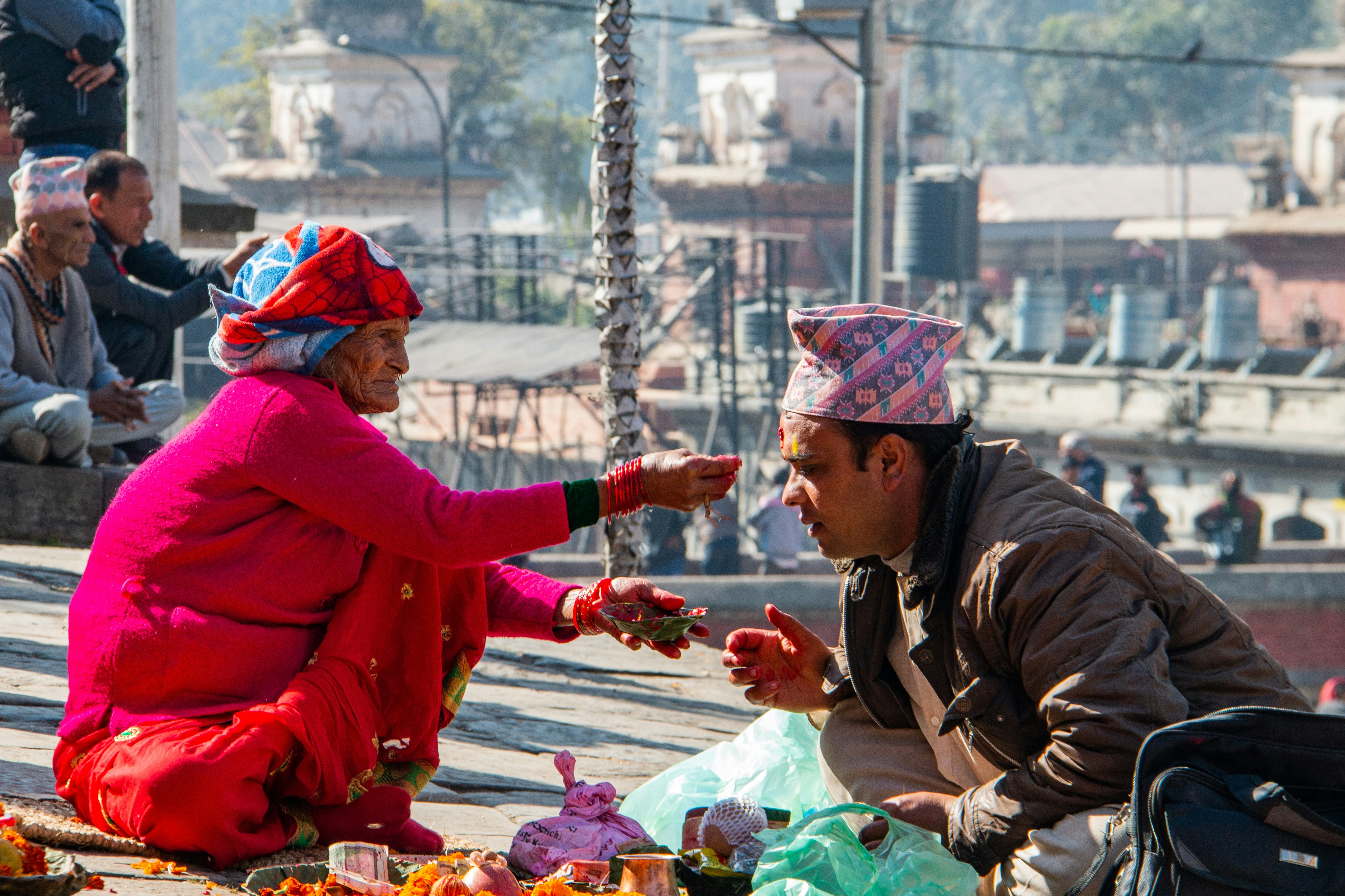 Hindu blessing ceremony
