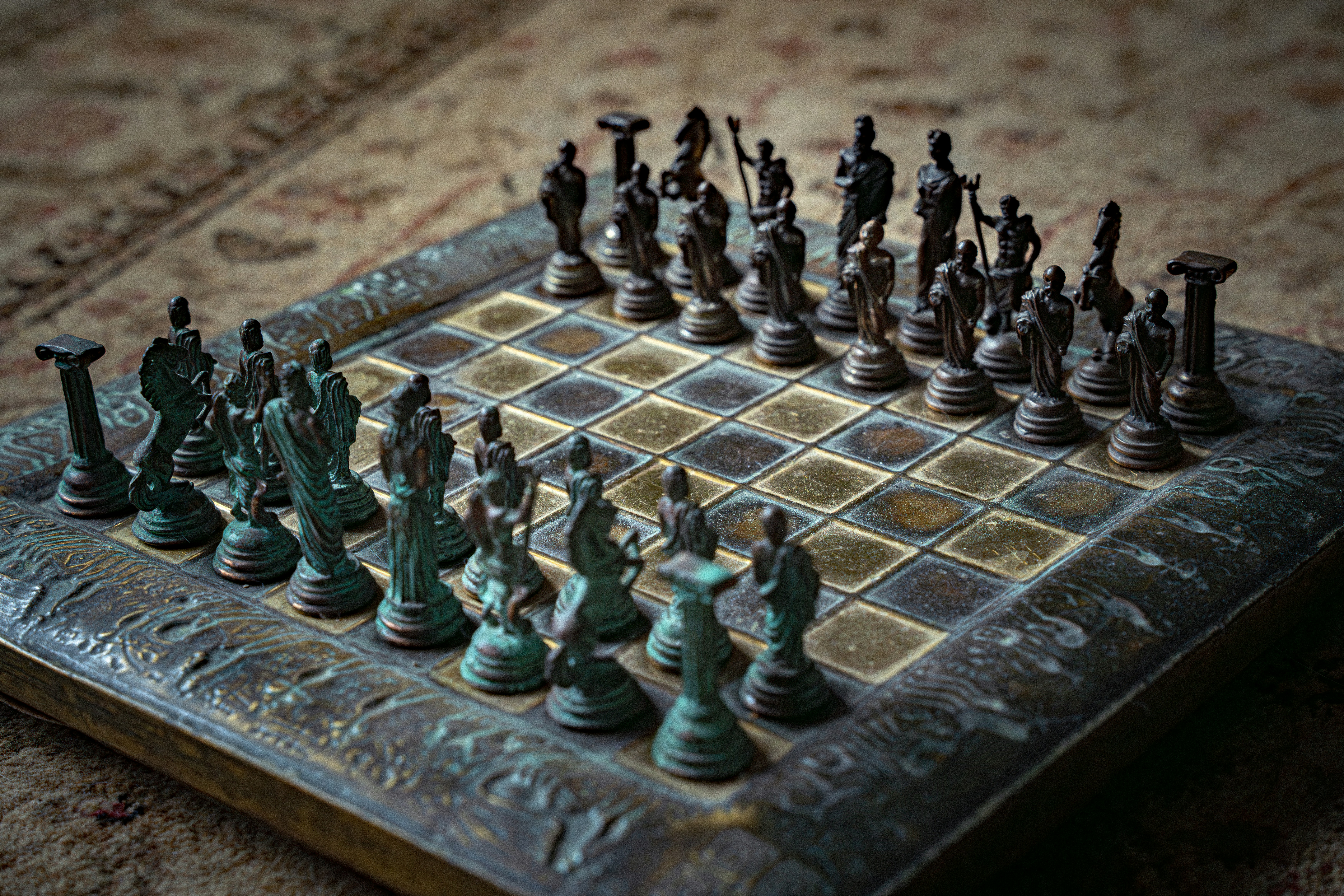A chess board representing business strategy