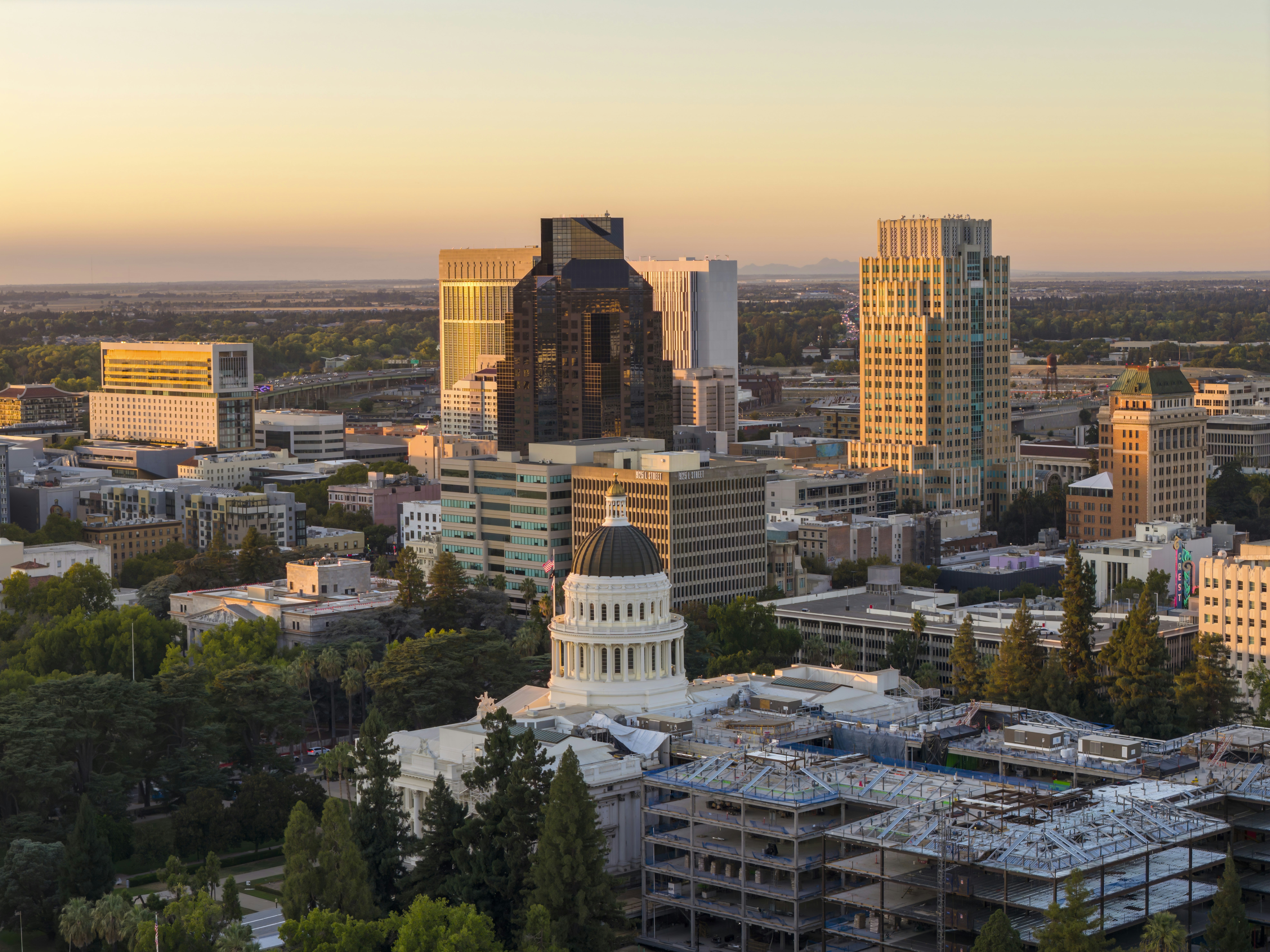 Sacramento skyline at sunset - best social security disability lawyers near me sacramento ca
