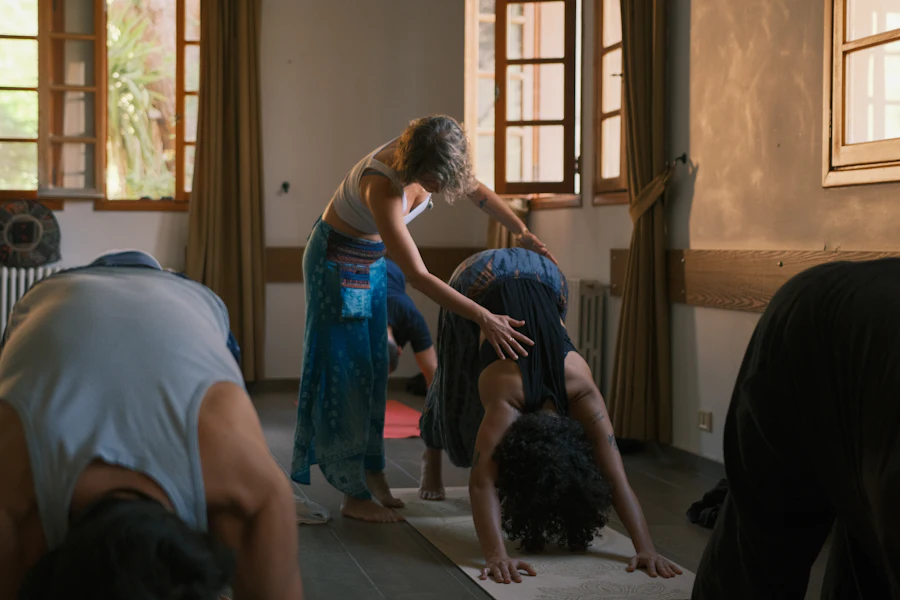 A calm stretch on the mat