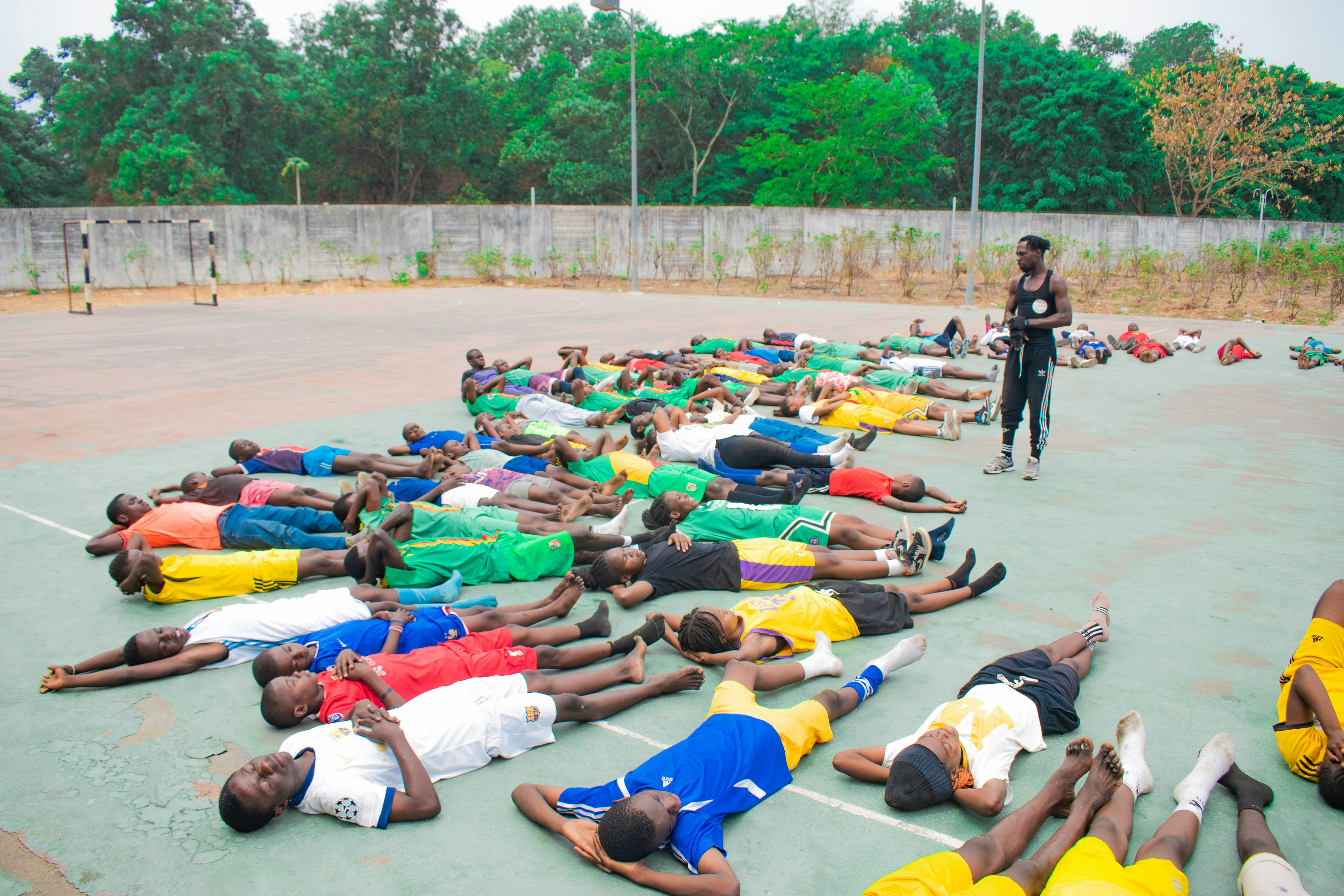 Activité sportive avec les enfants
