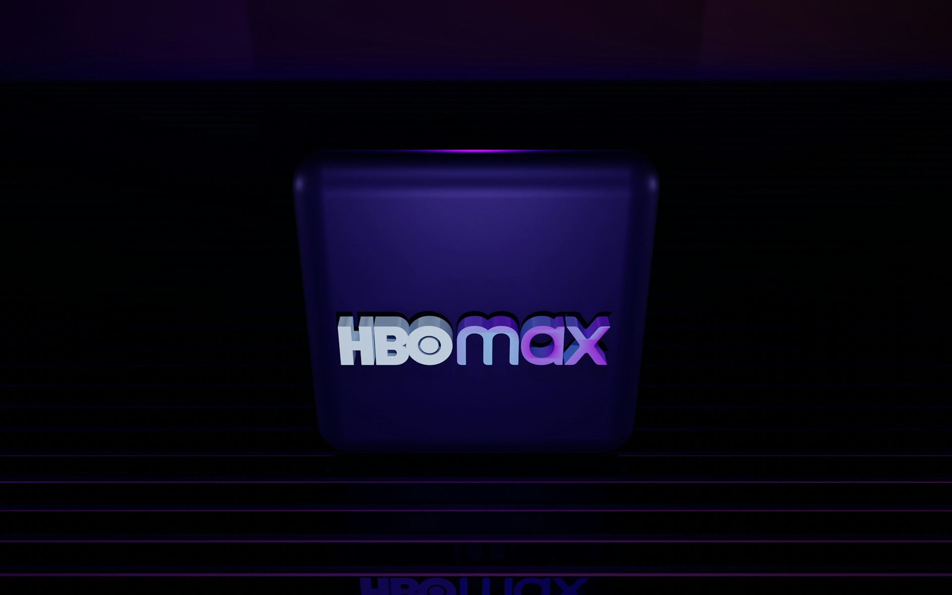 Hbo max logo on a dark background