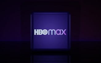 Hbo max logo on a purple background