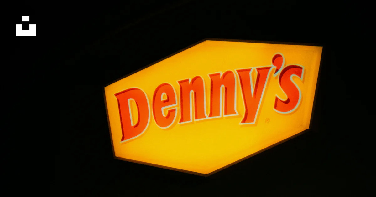 Denny's restaurant sign illuminated at night photo – Free Restaurant ...