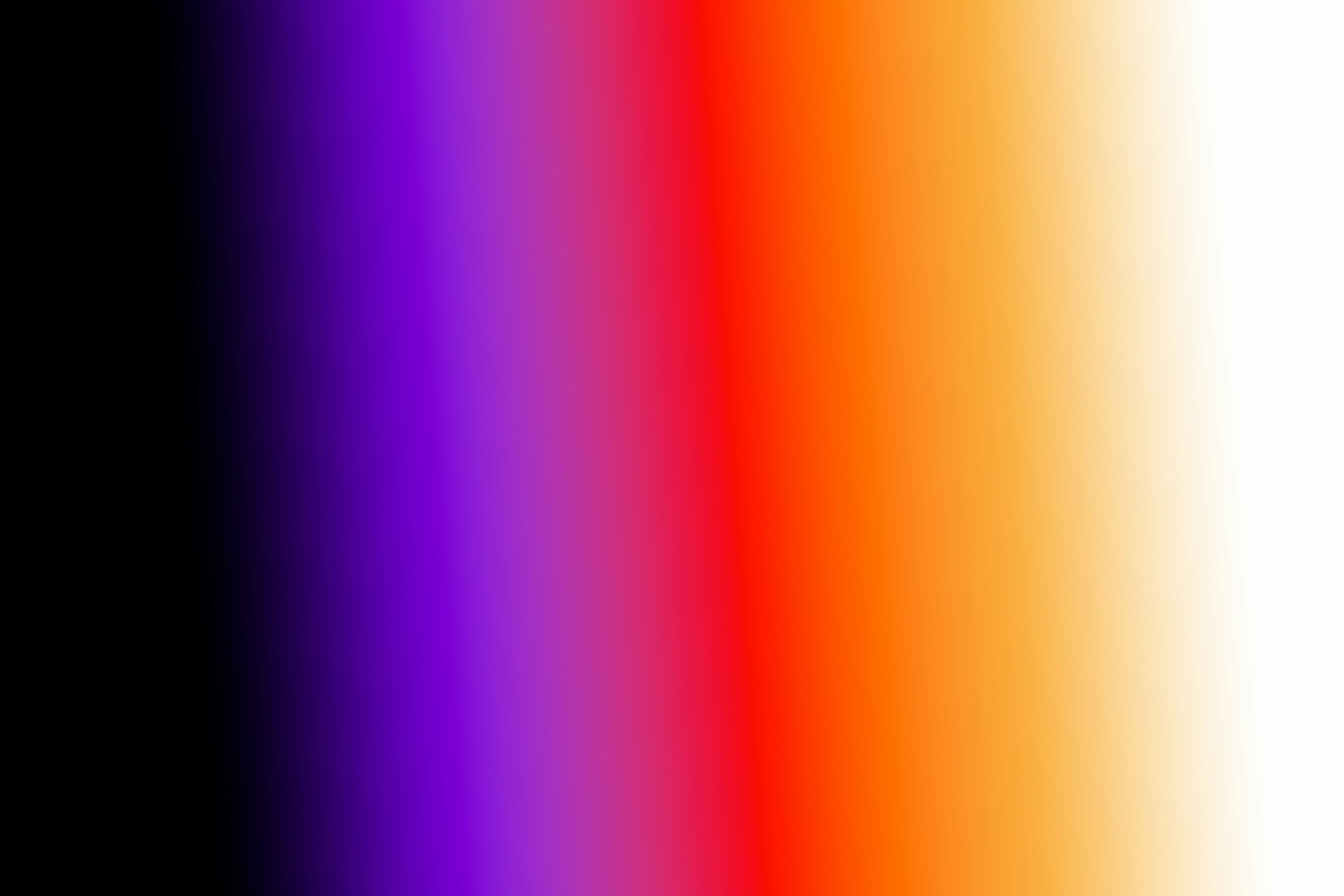Black to white gradient with purple and orange.