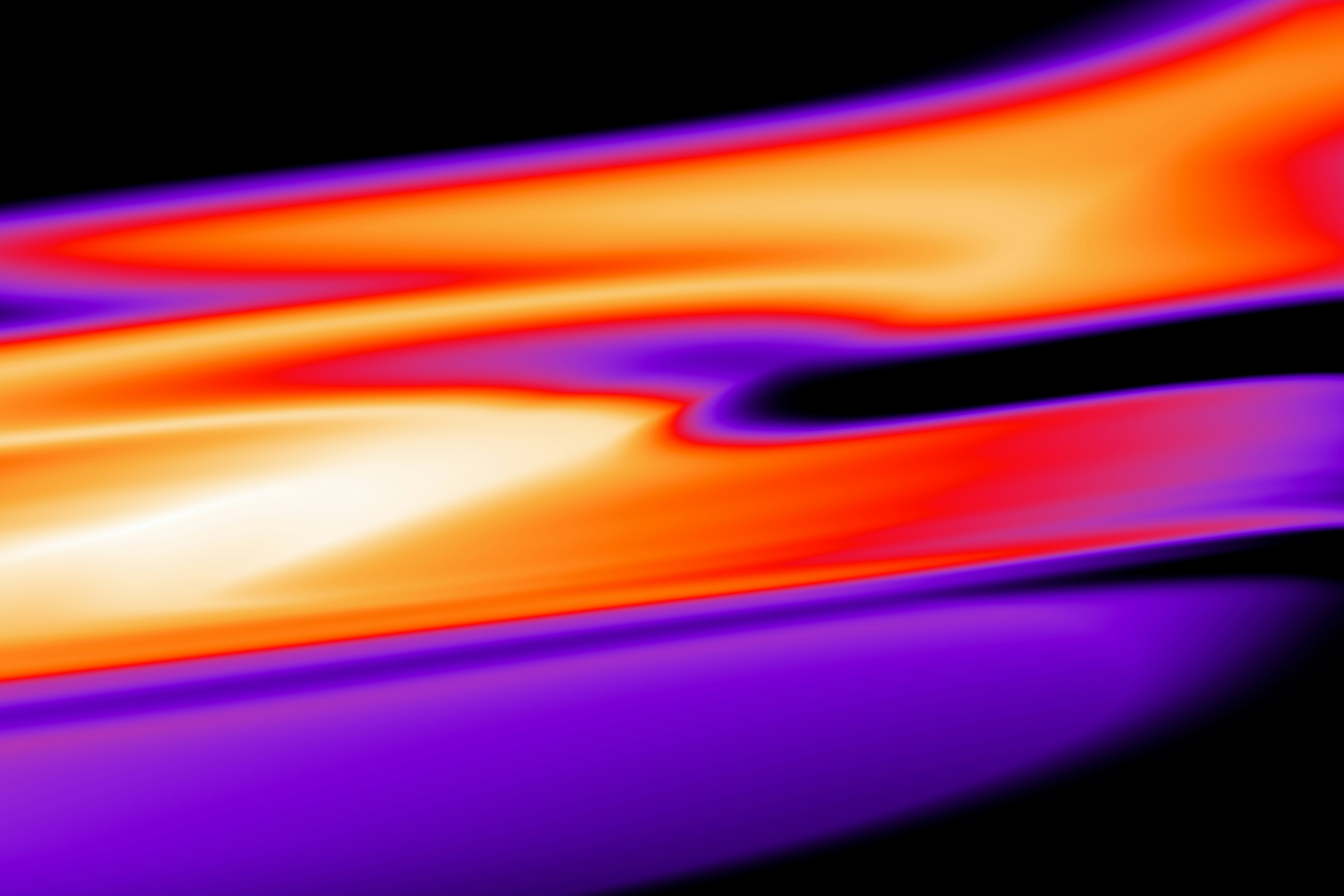 Cores fluidas abstratas de laranja, roxo e branco