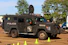 Armored police rescue vehicle parked outdoors
