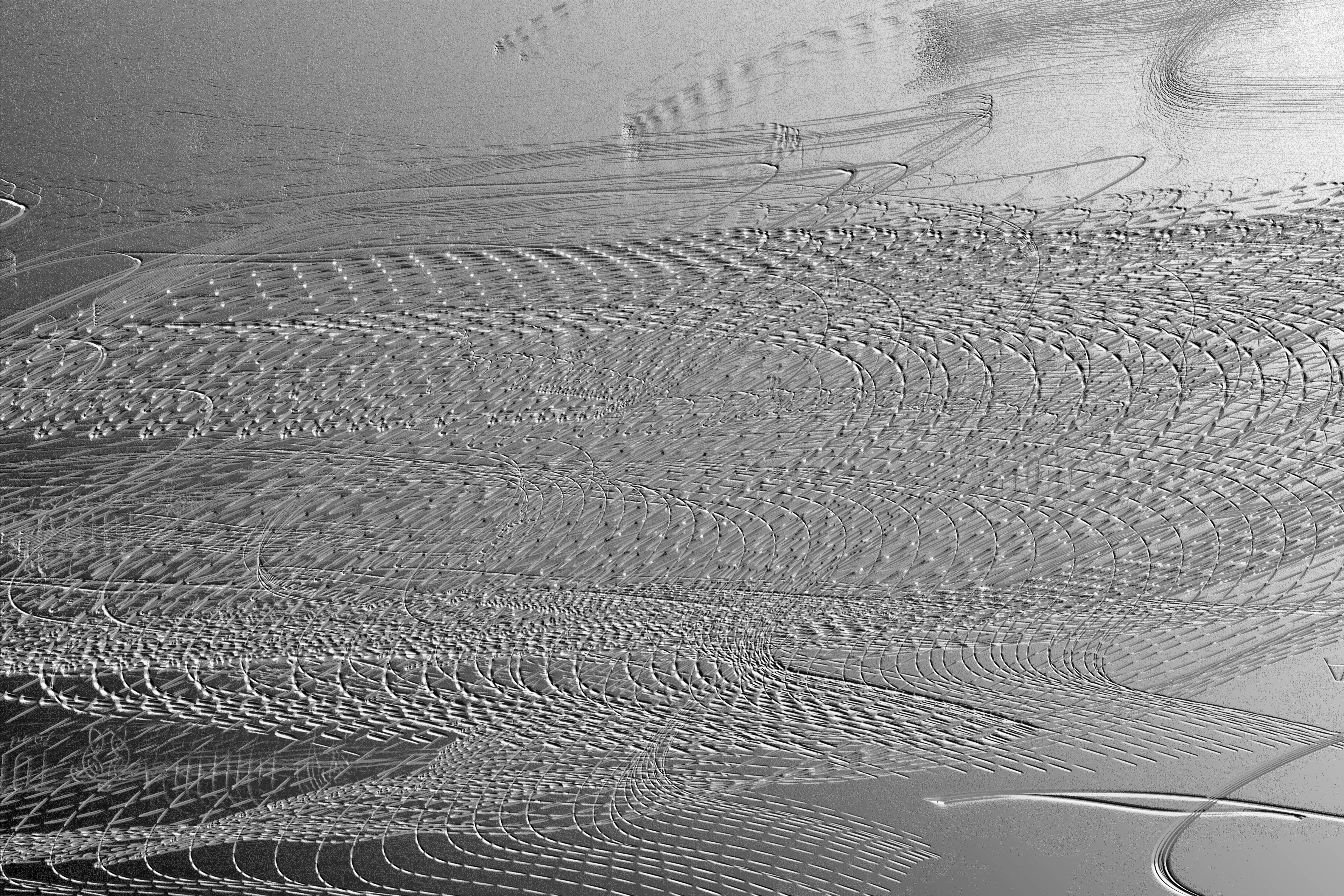 Abstract swirling patterns in grayscale