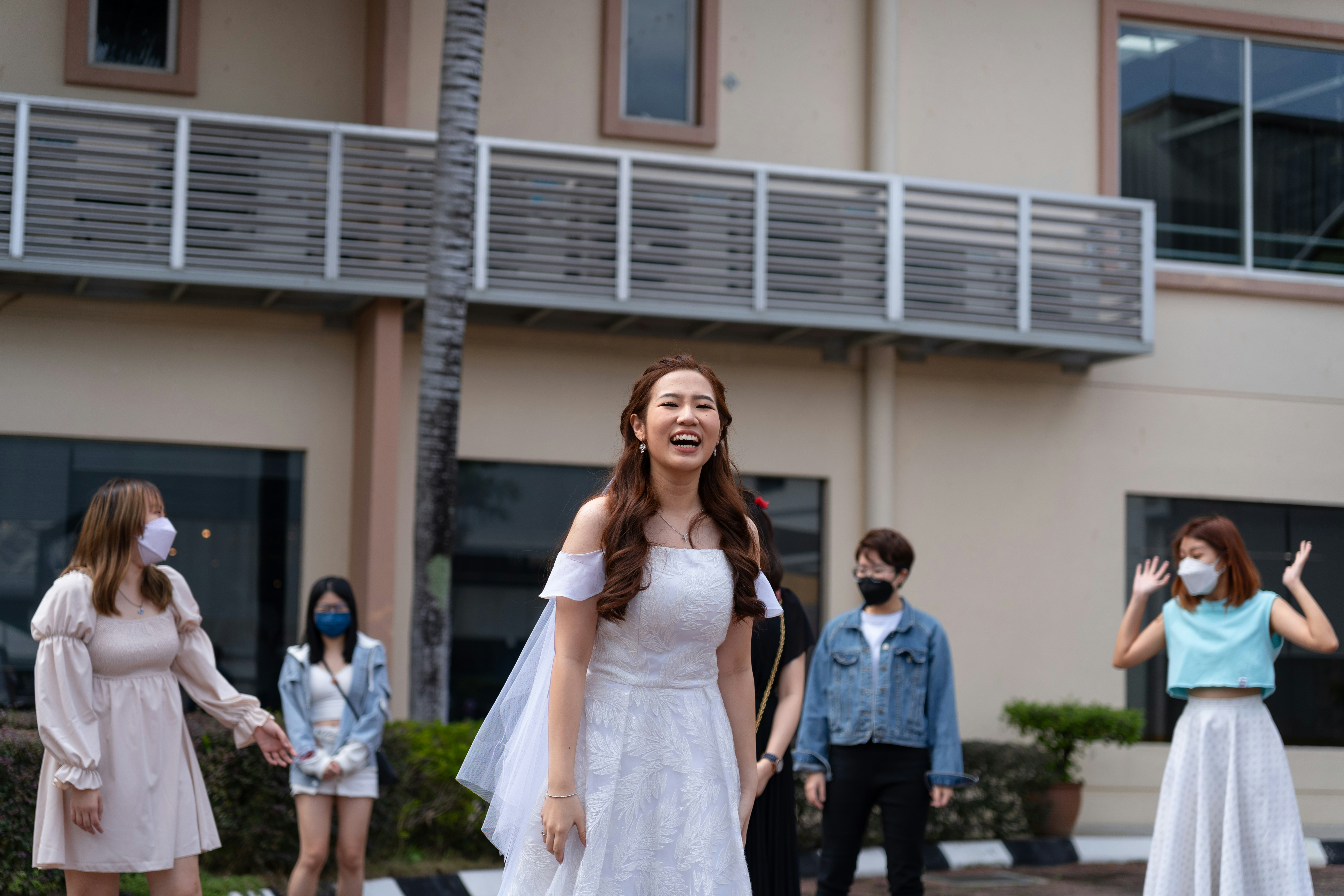 Famille heureuse lors d'un événement