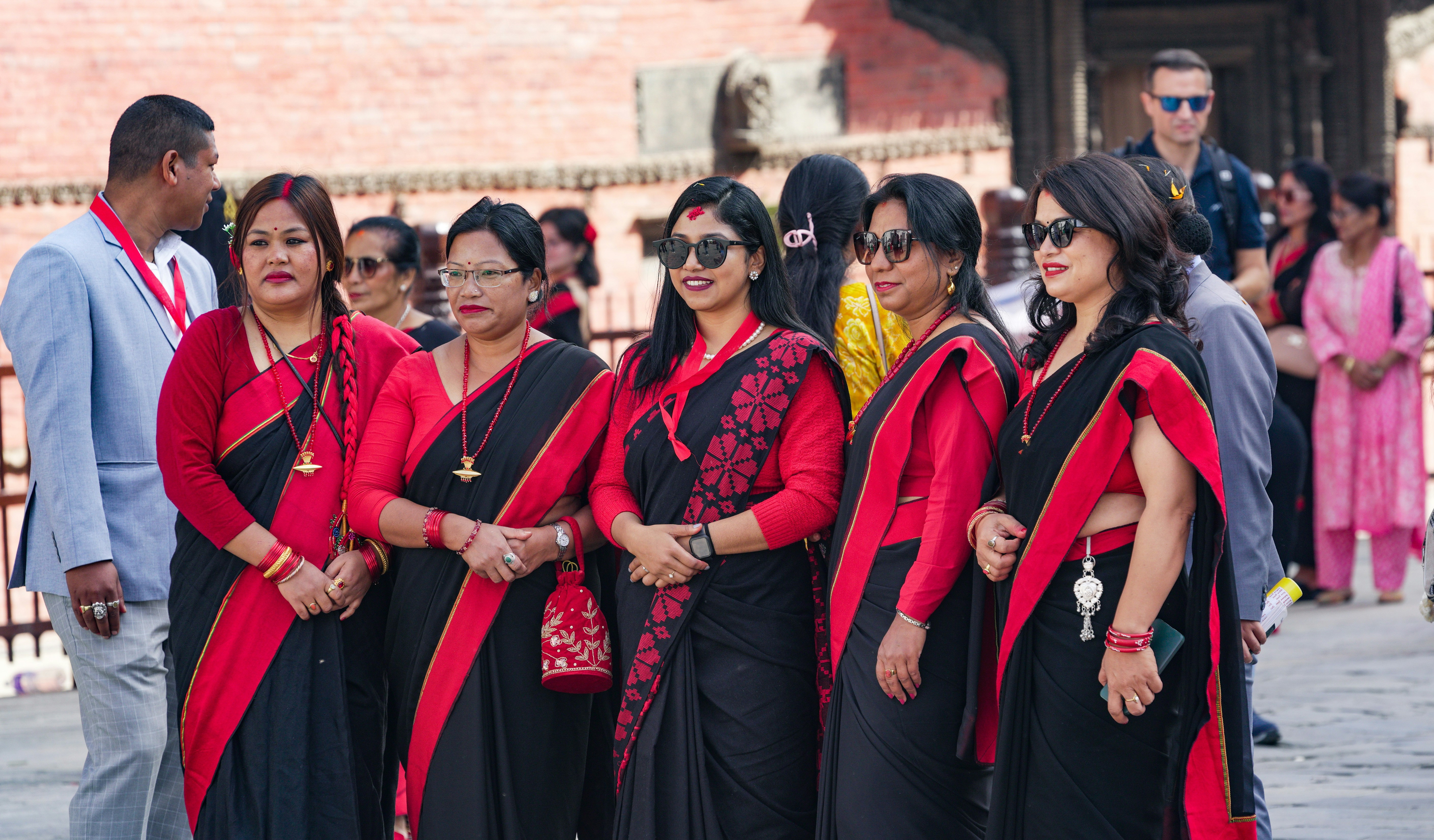Women in traditional saris