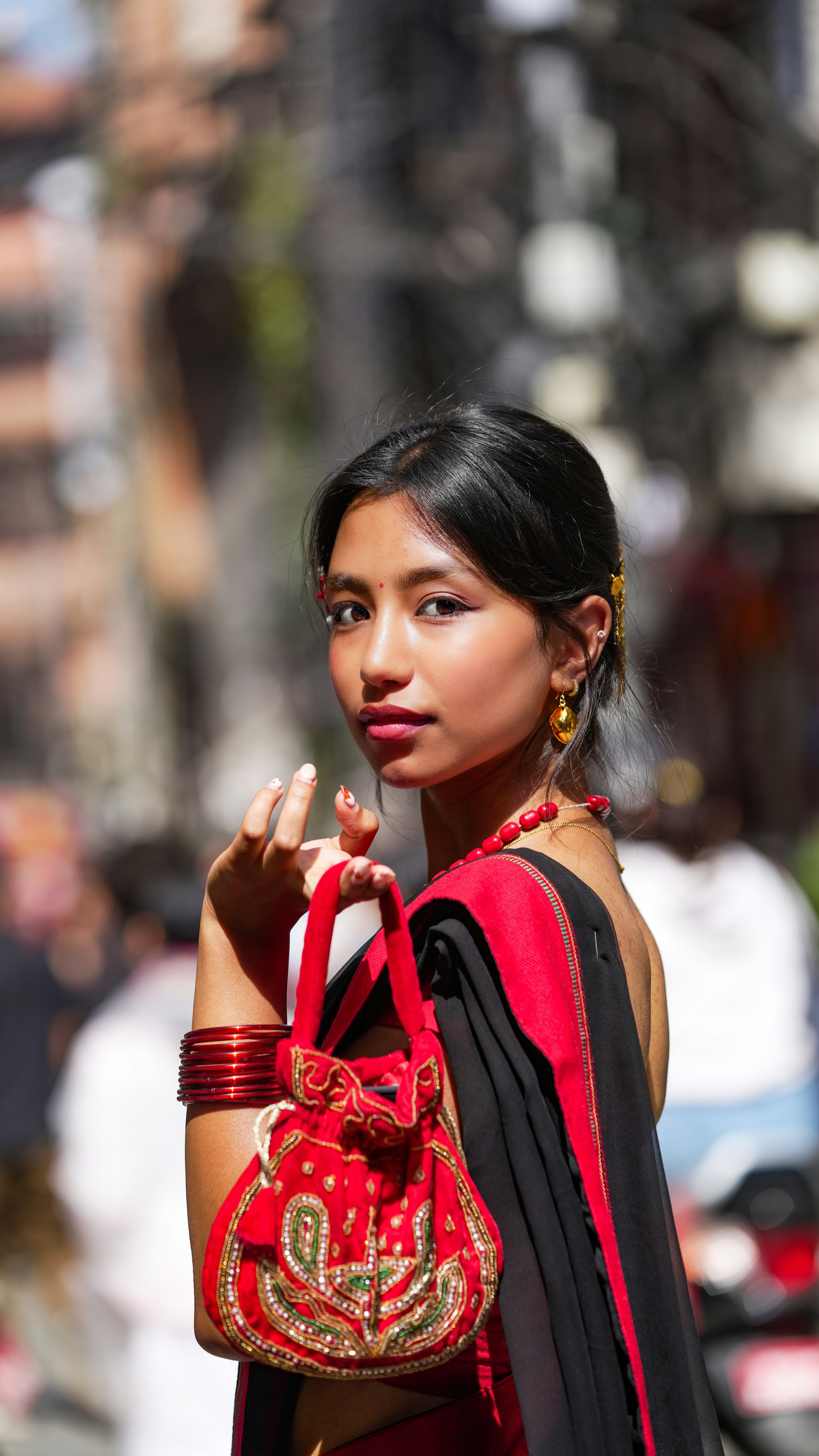 Hand-Embroidered Saree