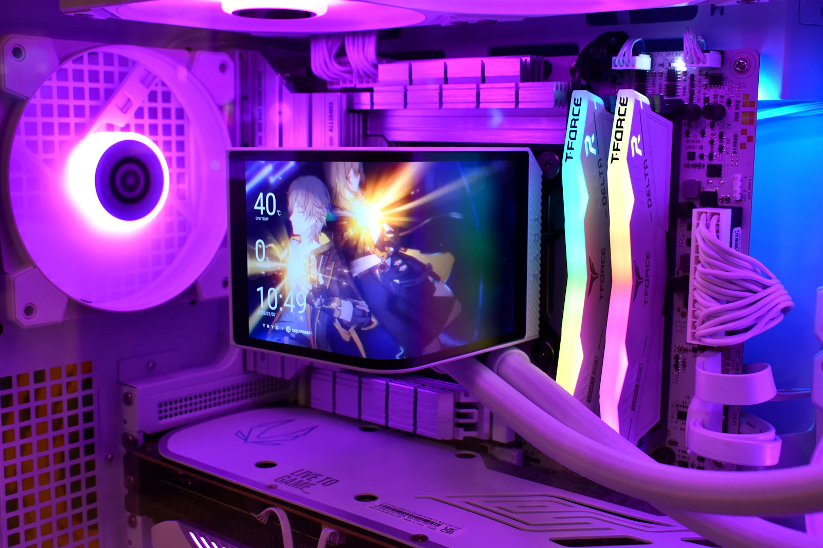 Gabinete com iluminação RGB