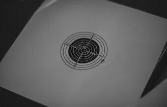 Concentric circles on a white background