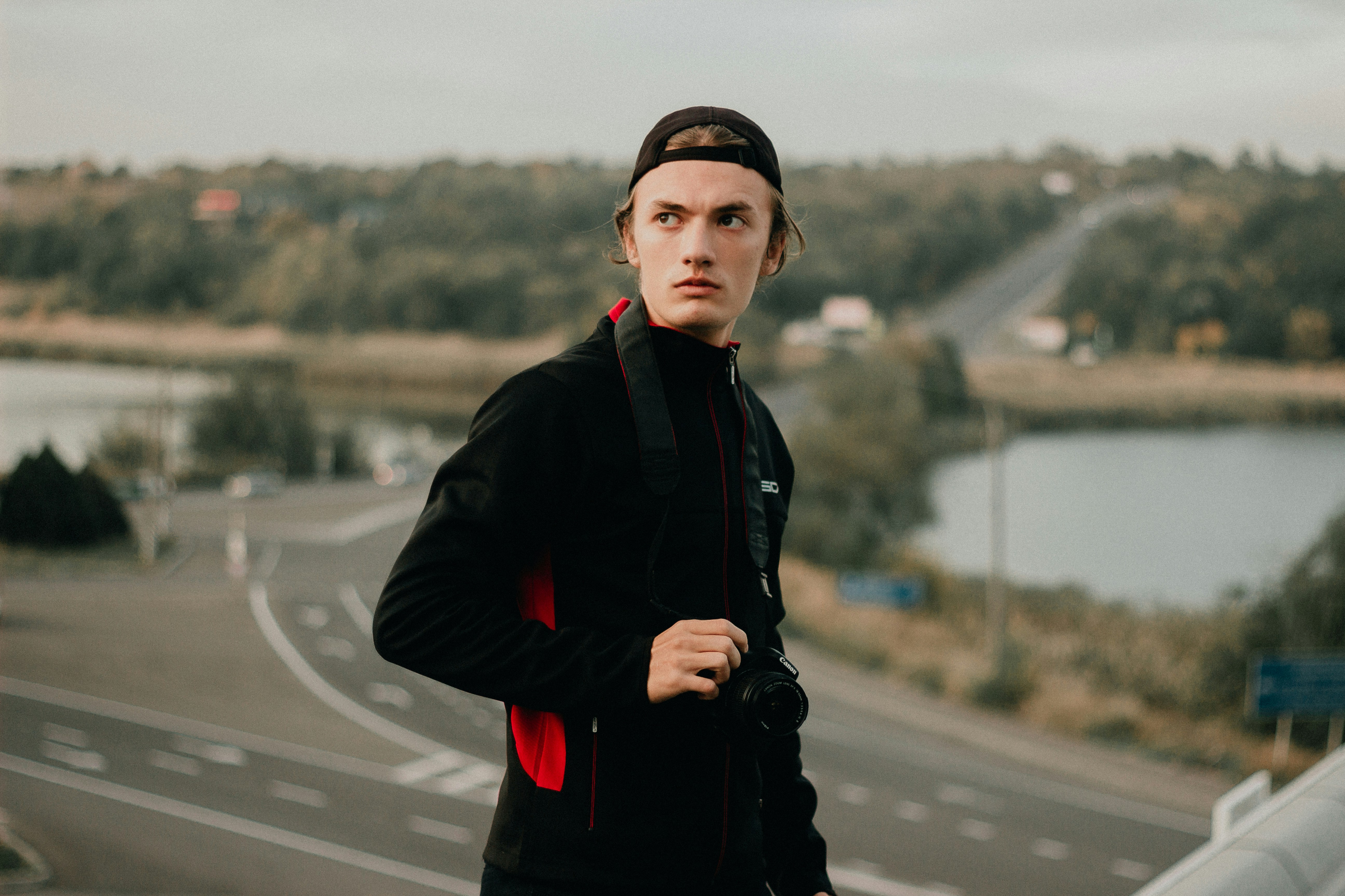 Photographer with camera capturing moments