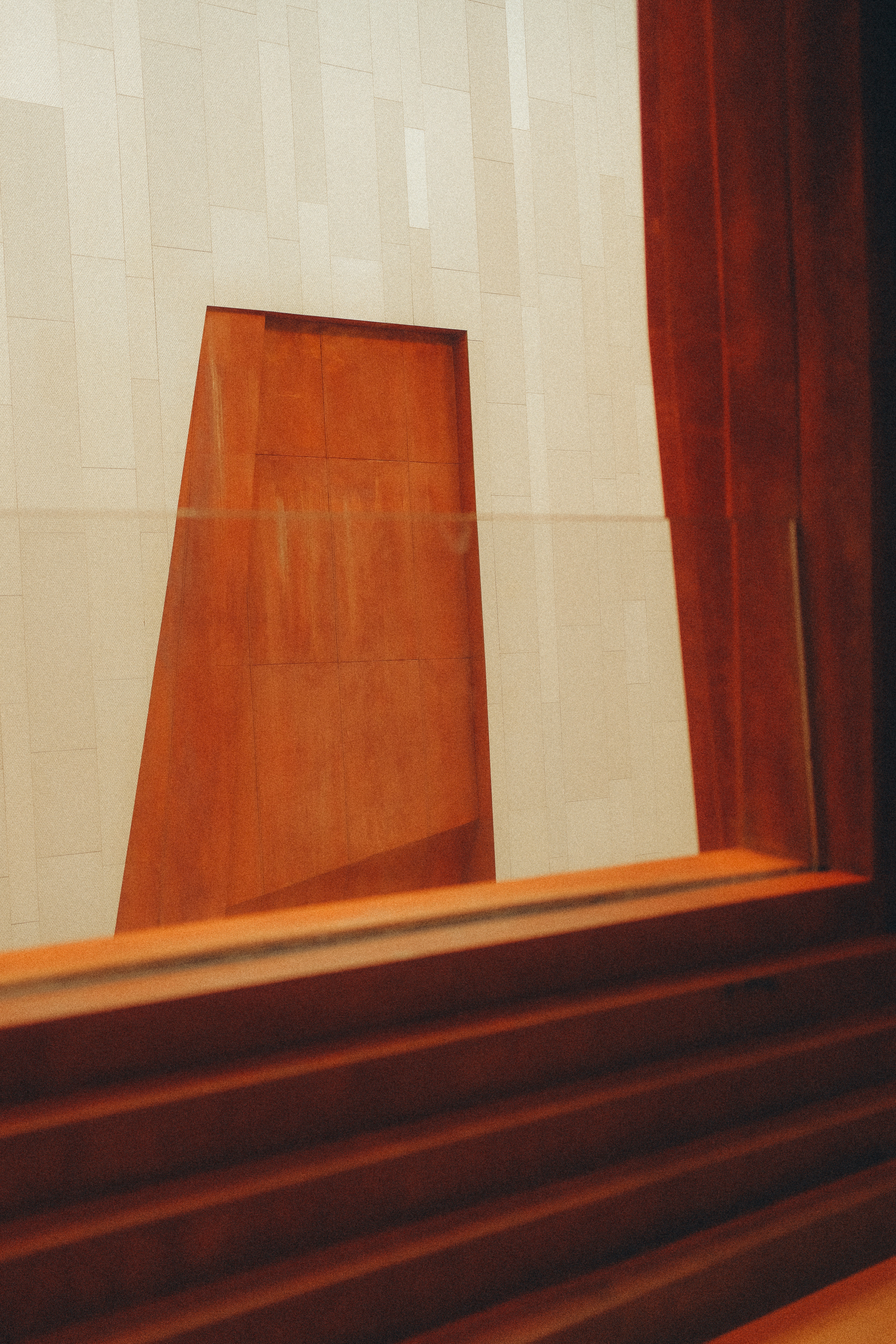 Abstract architectural detail with warm tones