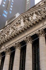 New york stock exchange building facade with columns