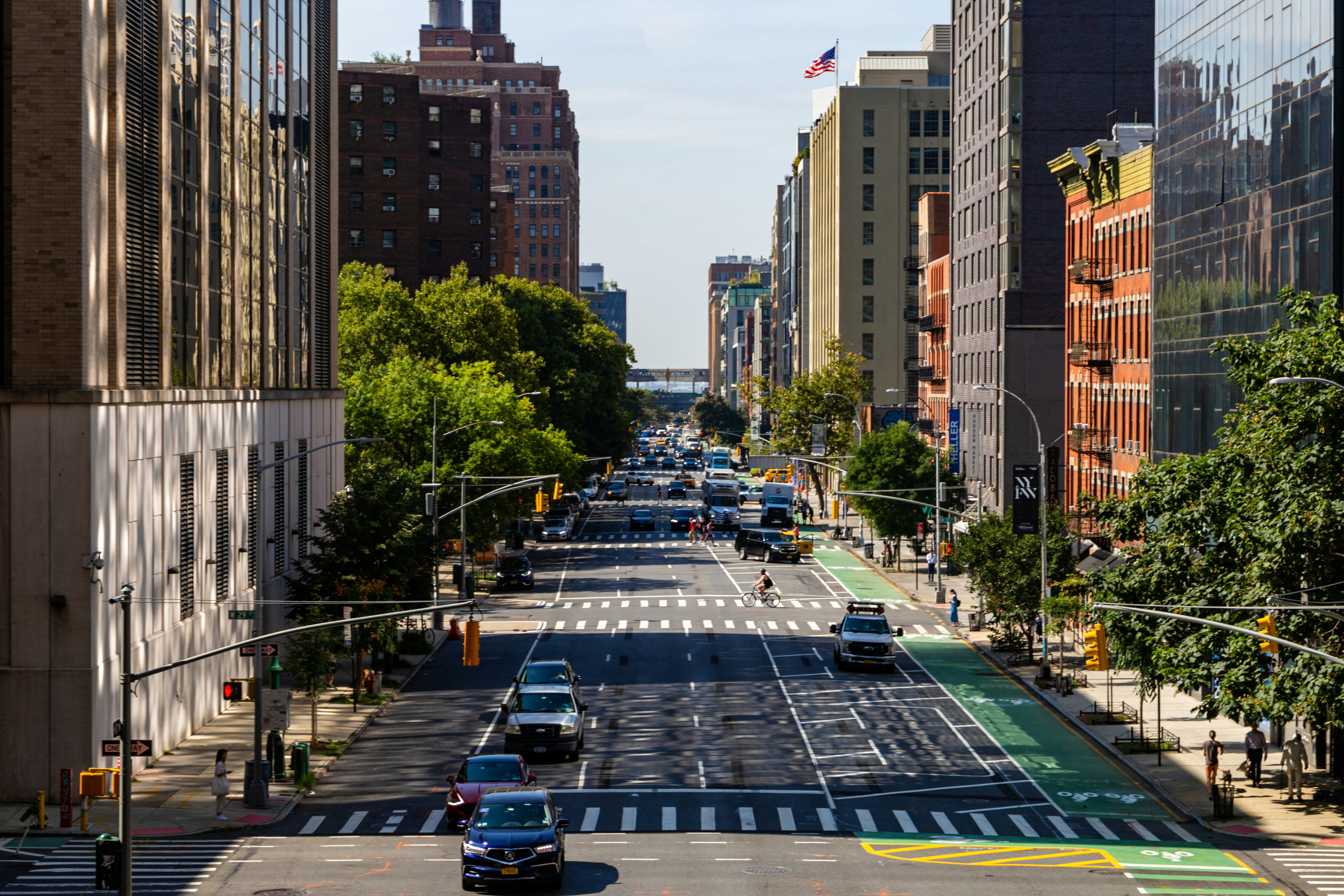 New York City Times Square at night with bright lights and crowds