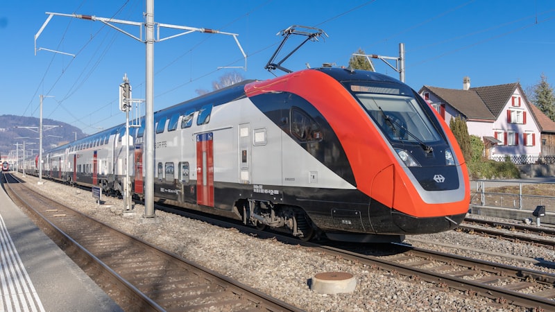 Train moderne en gare suisse