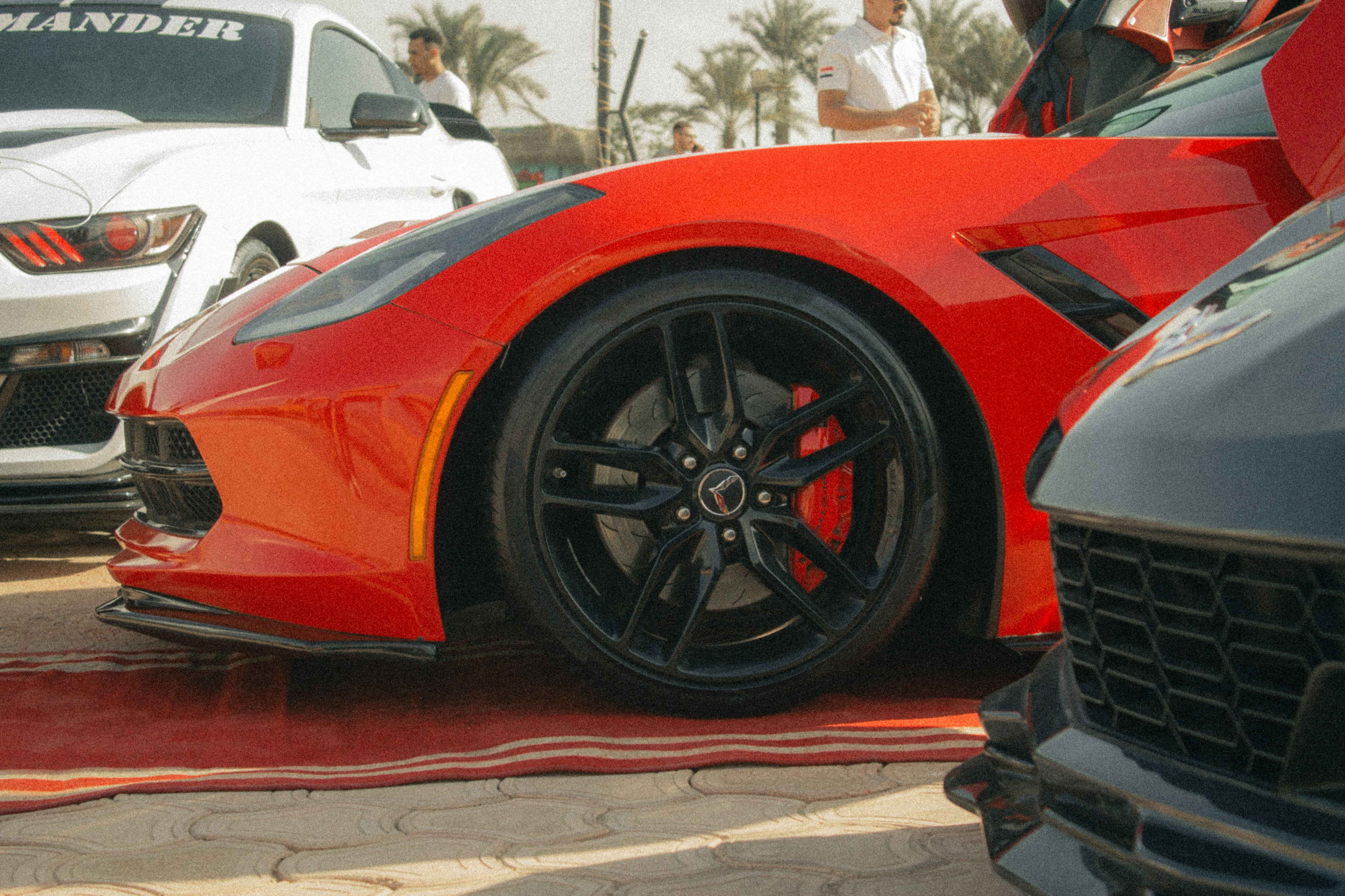 Red luxury sports car