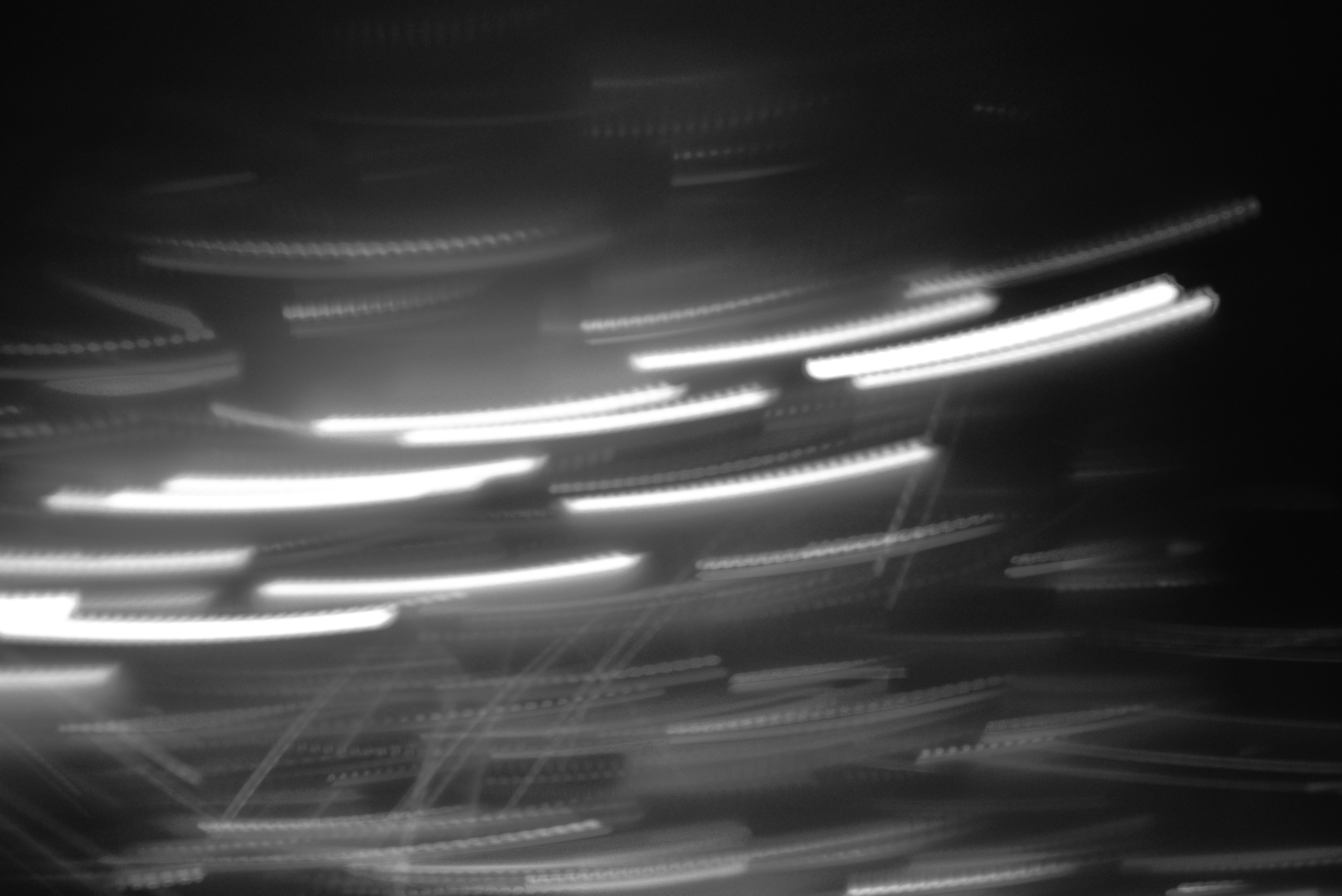 Abstract streaks of light on black background