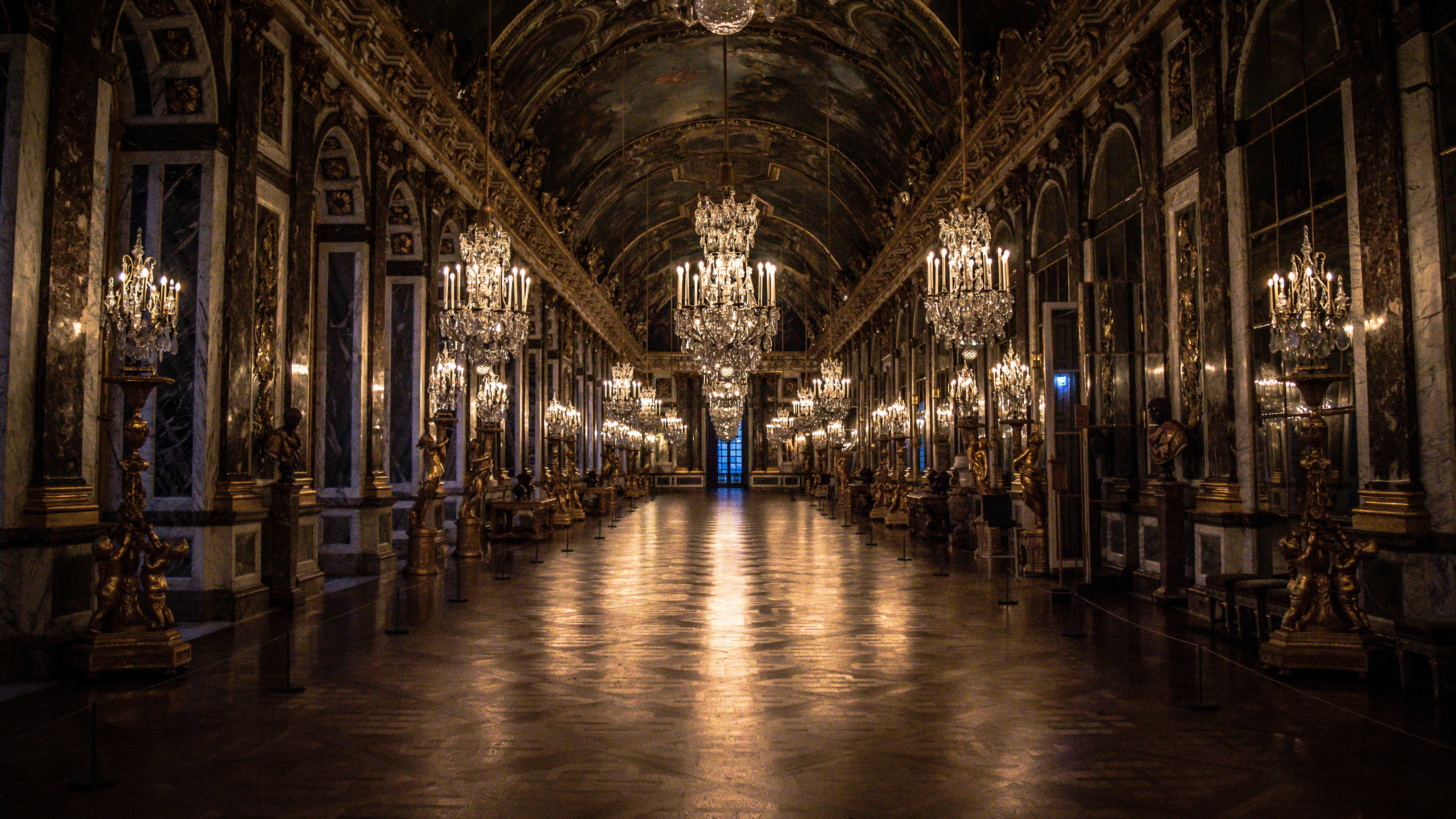 The Hall of Mirrors, the central gallery of the Palace of Versailles