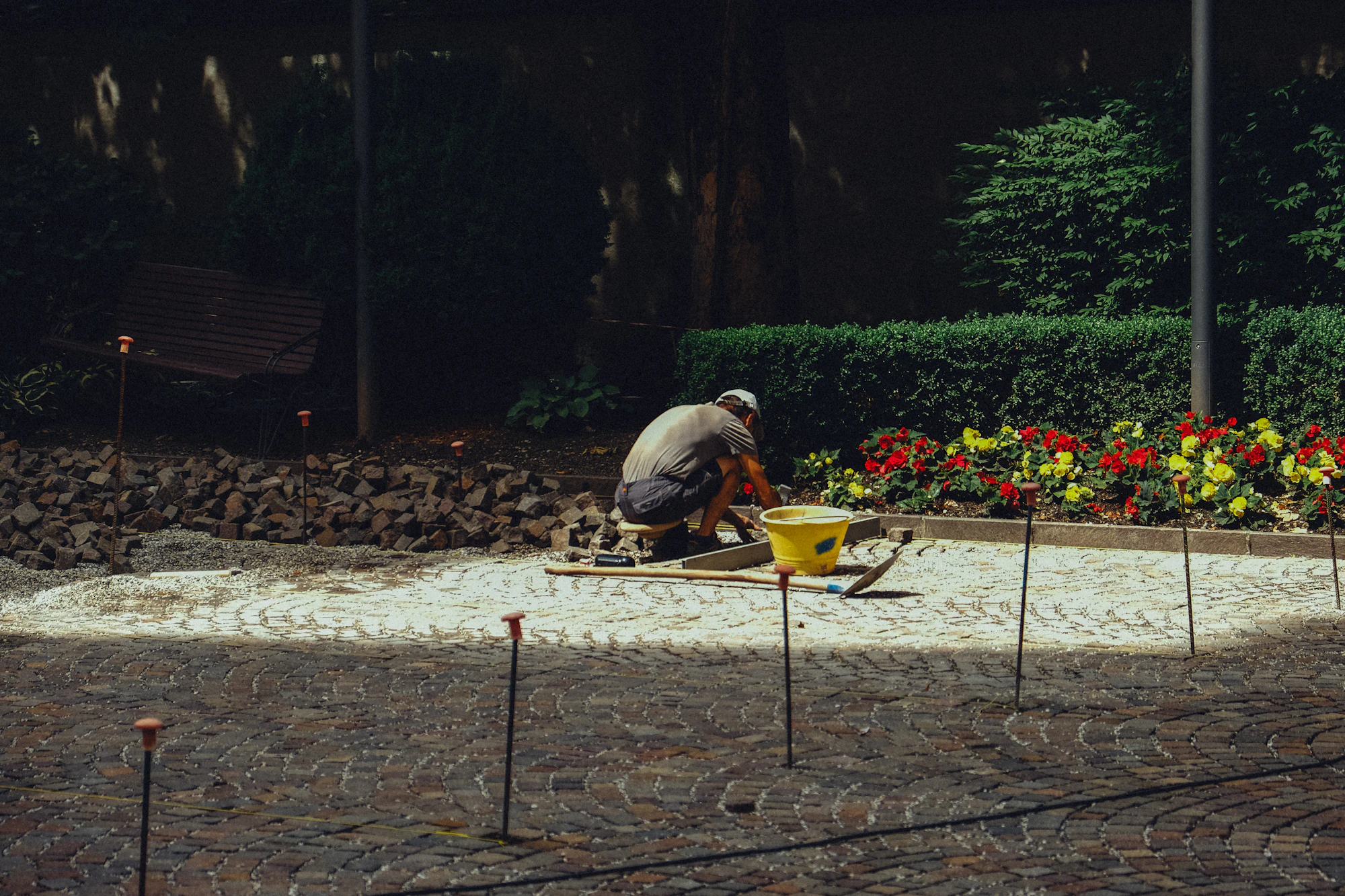Garten- und Landschaftsbau bei der Arbeit