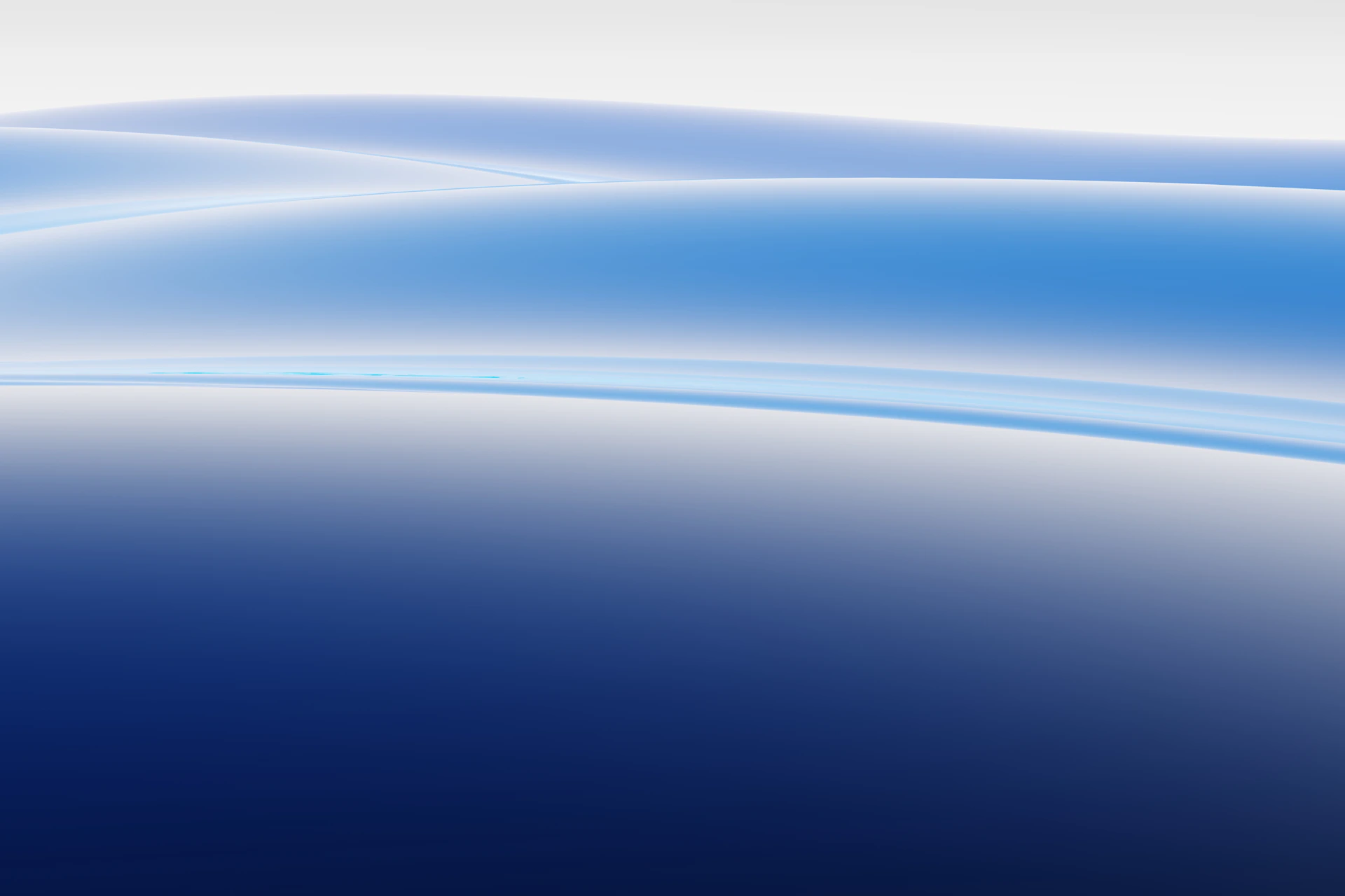 Abstract blue waves with a white top