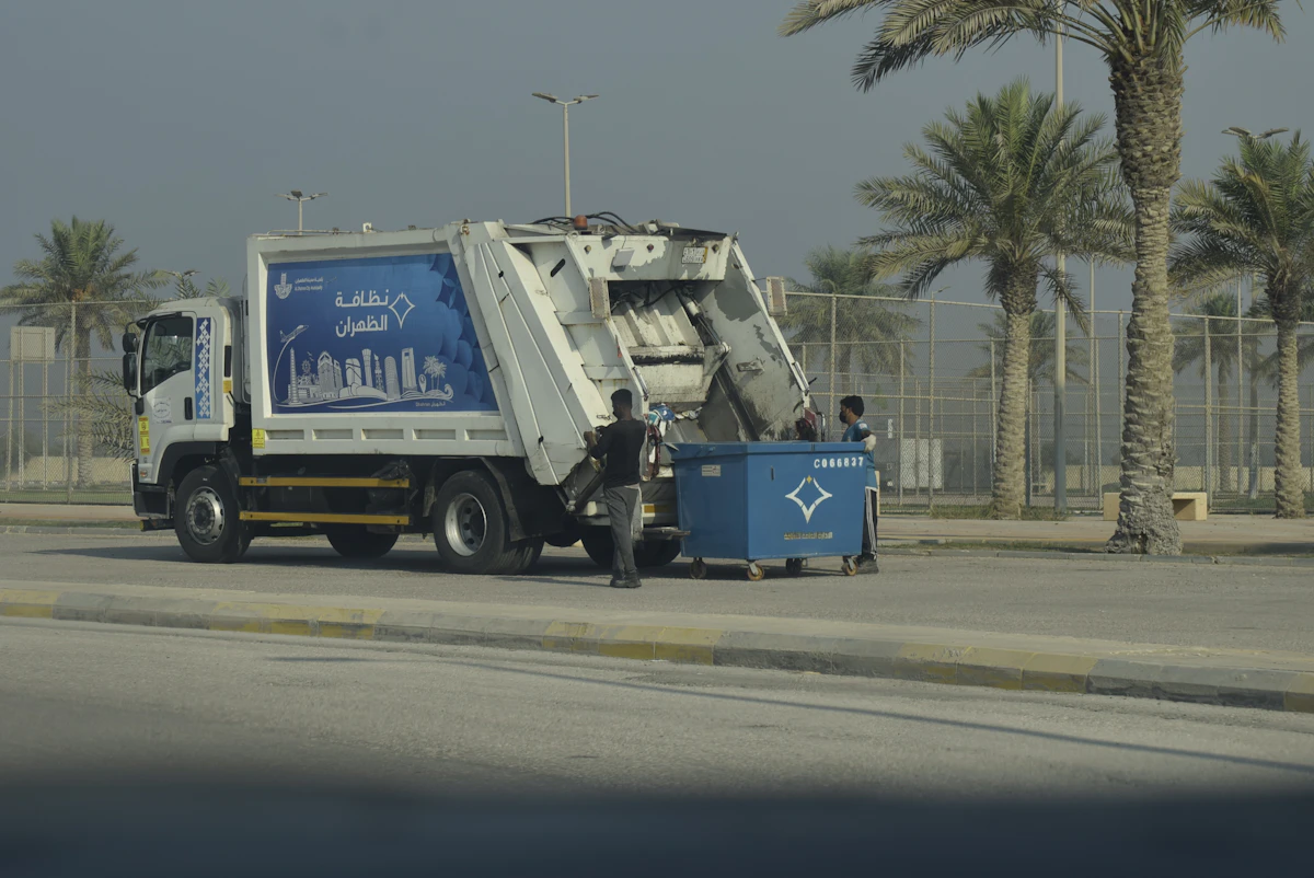 Waste collection crew supporting business waste collections