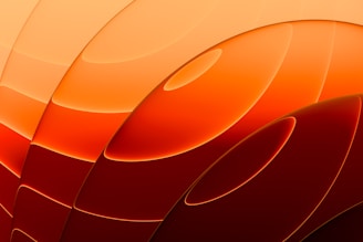 Abstract orange and red curved shapes
