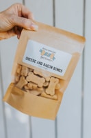 Bag of cheese and bacon bone dog treats