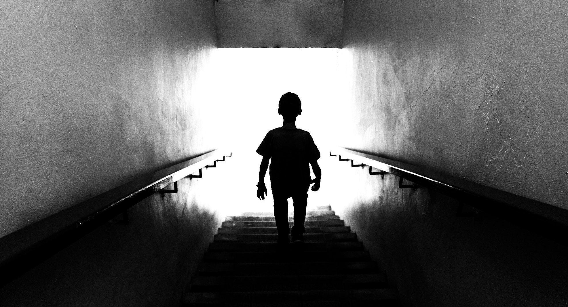 Stepping Into the Light (Child Stepping Into the Unknown)