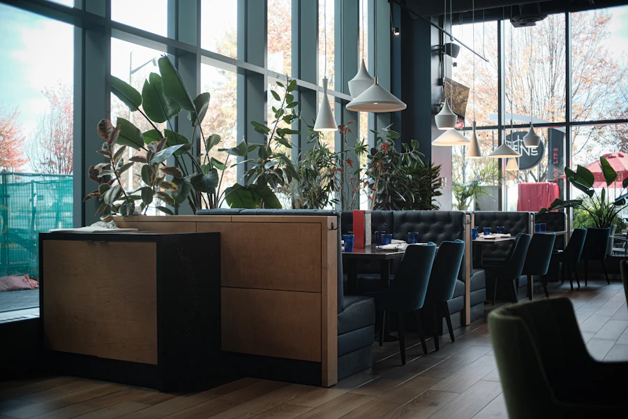 Hospitality dining and lounge space