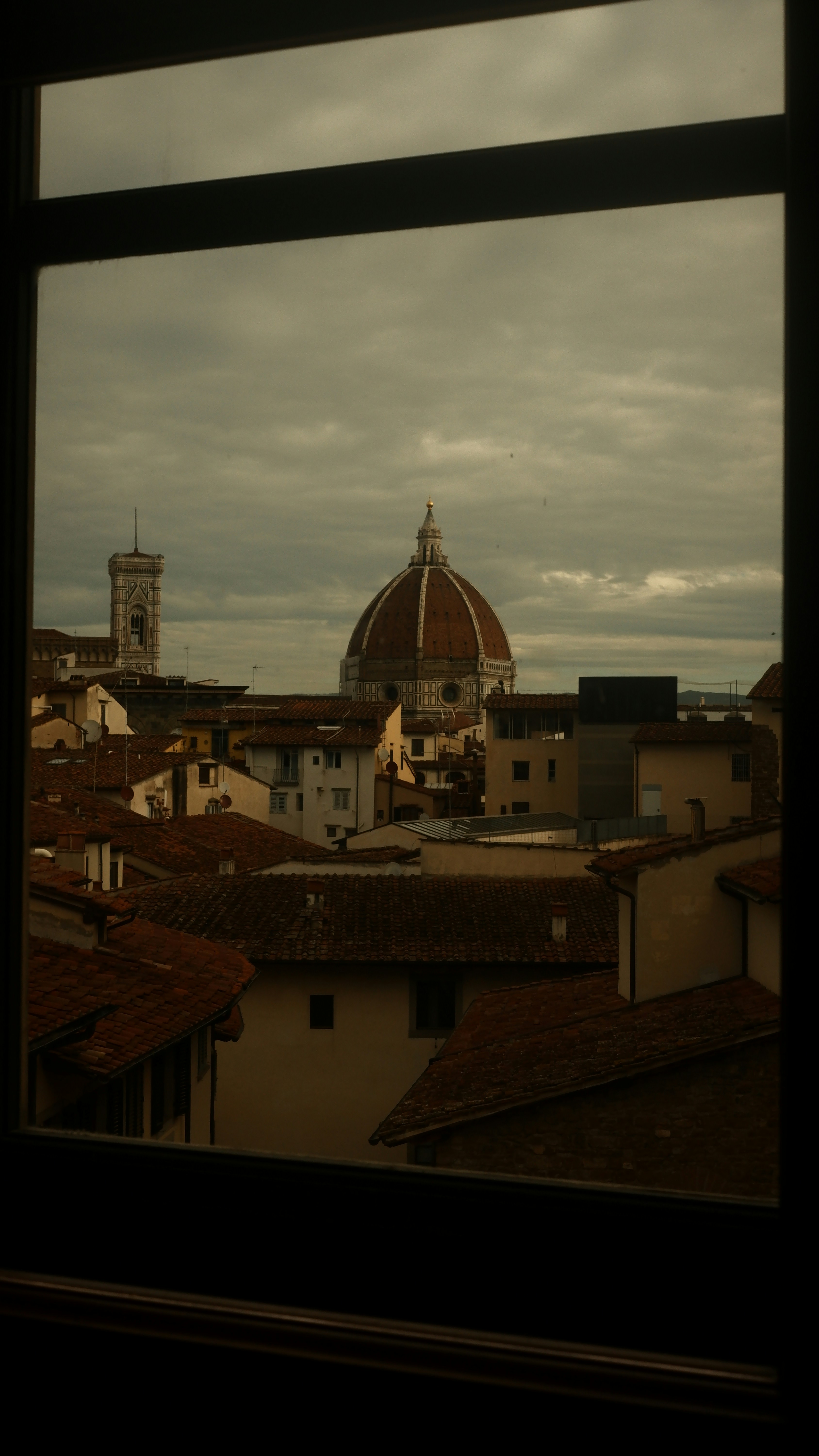 View of florence cityscape with dome and tower
