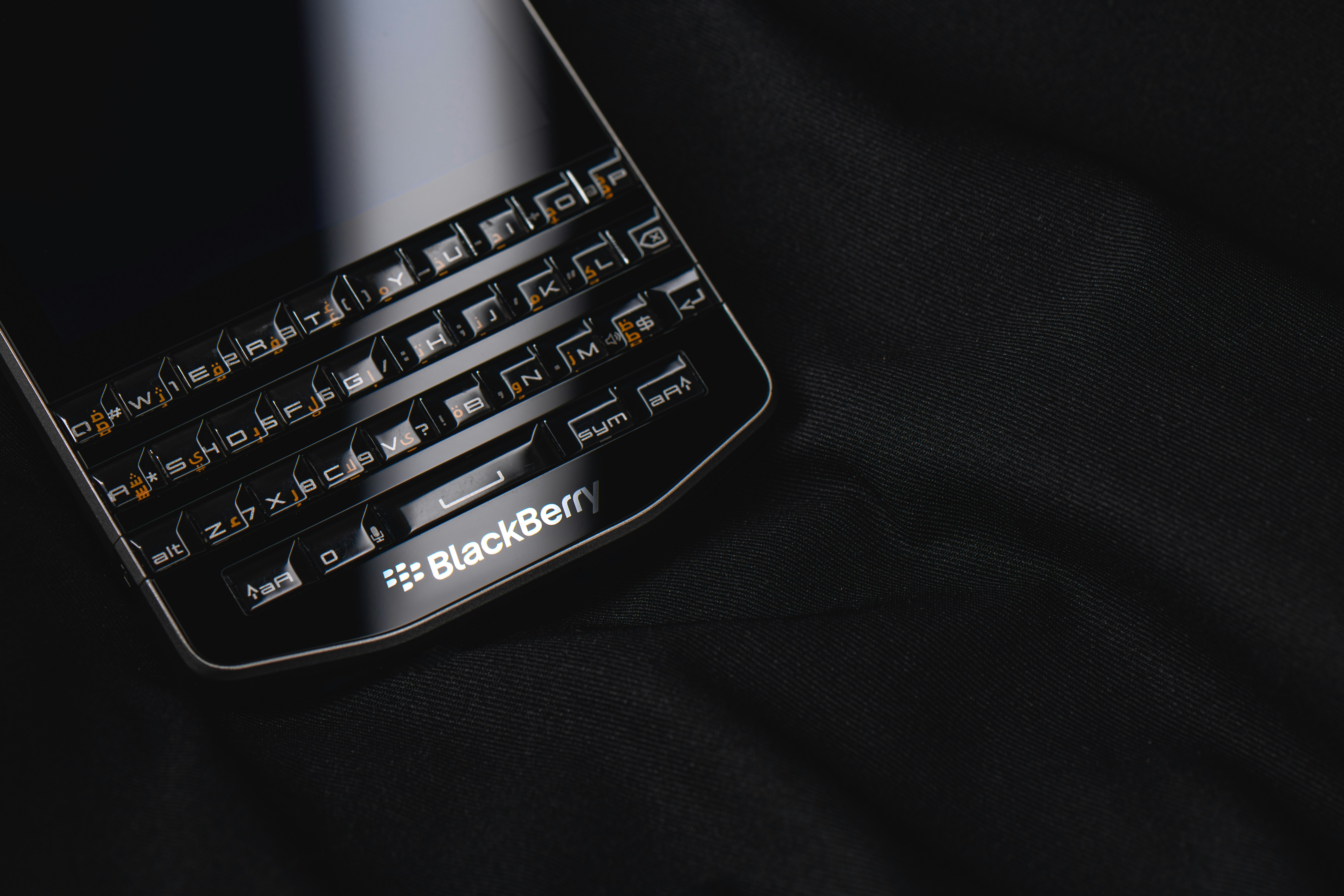 Blackberry phone with a physical keyboard