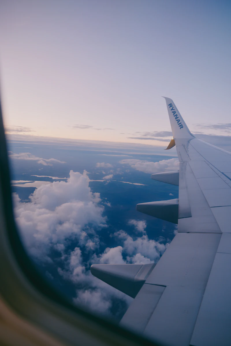 Vista da janela do avião