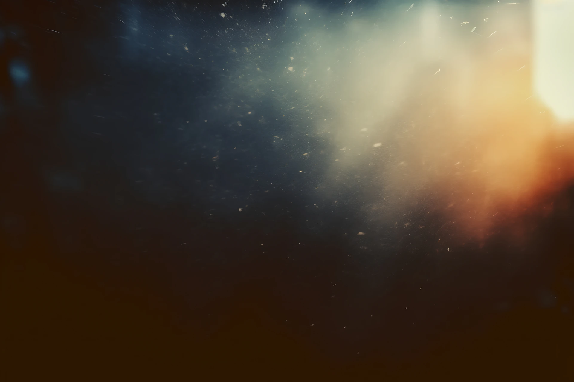 Abstract bokeh lights and dust particles