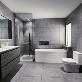 Bathroom faucet, shower, and plumbing fixture options for remodels