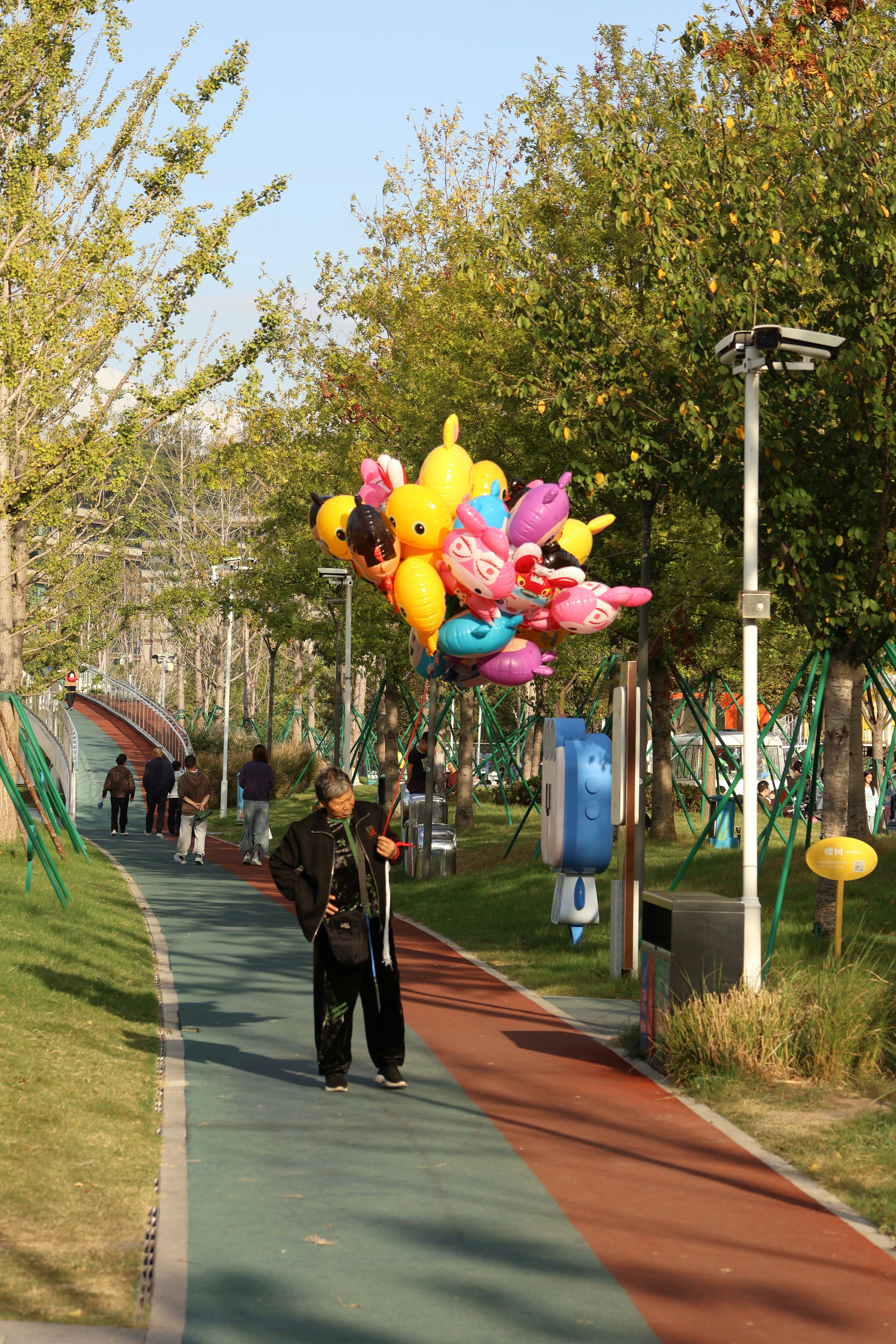 Man holding colorful balloons in a park photo – Free Trees Image on ...