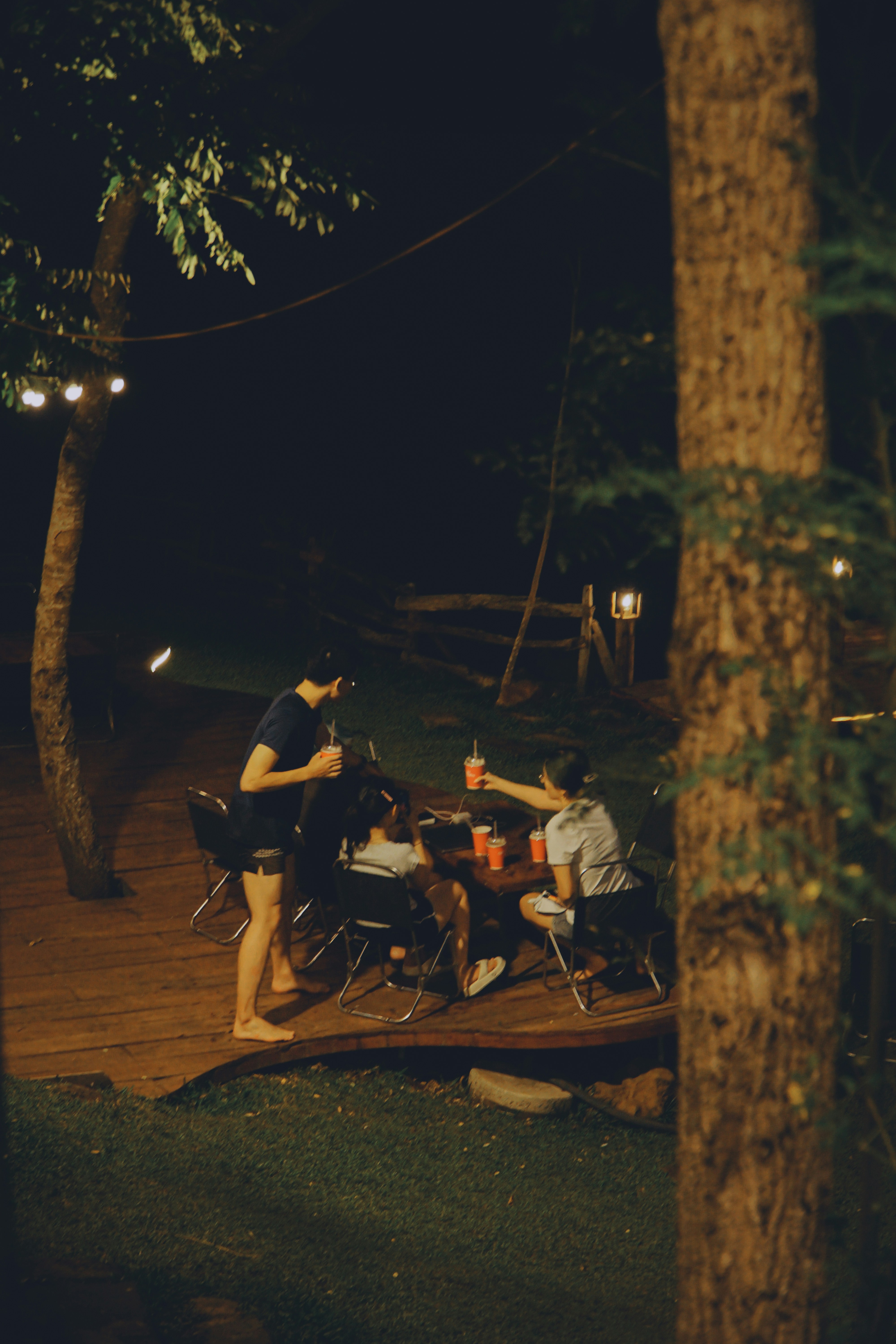 family deck dining