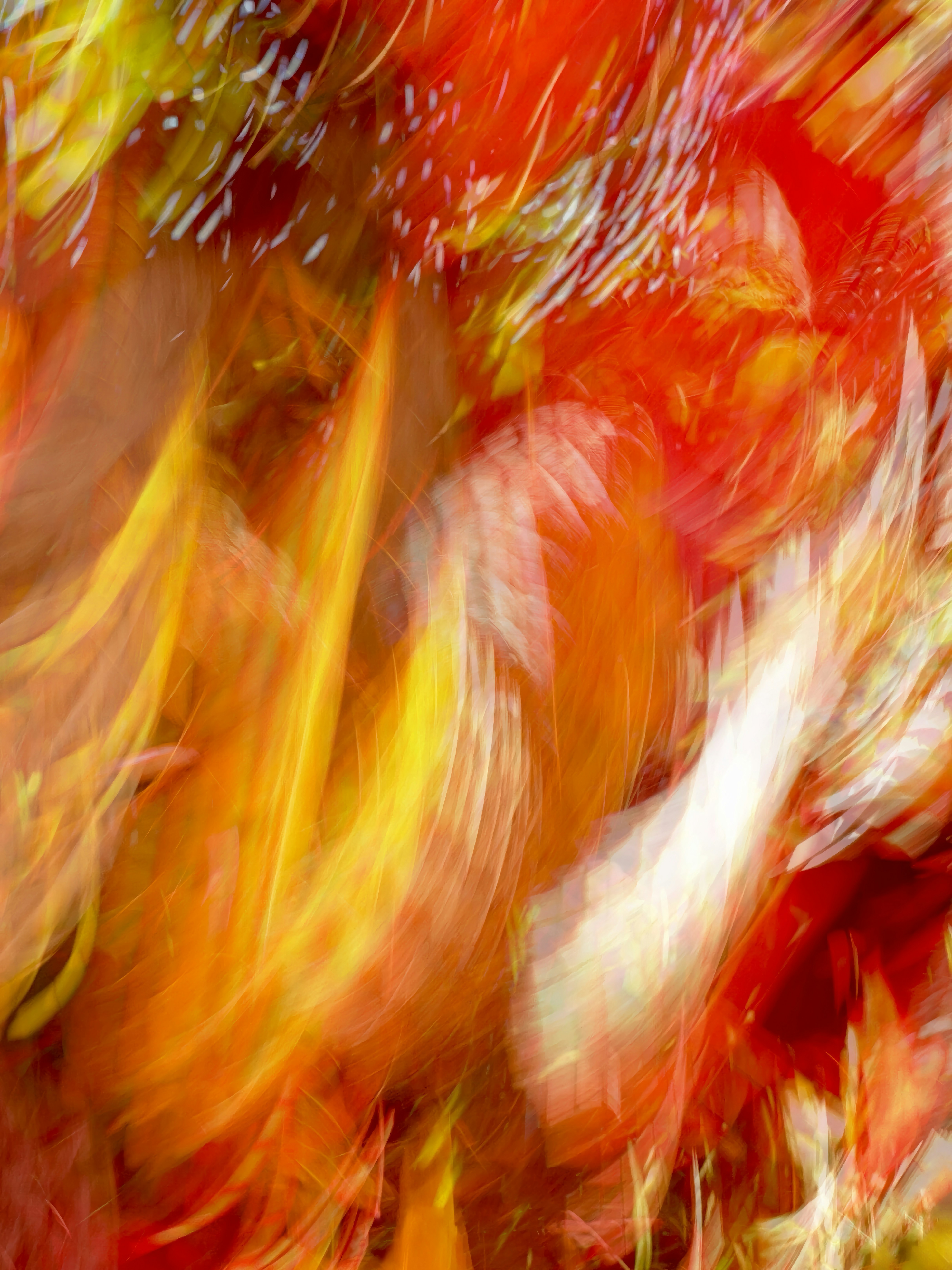 Abstrakte Streifen in Rot, Orange und Gelb