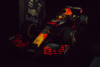 Red bull formula 1 race car on display