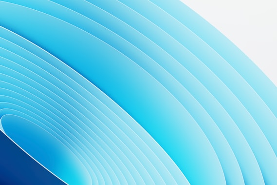 Abstract blue and white layered shapes