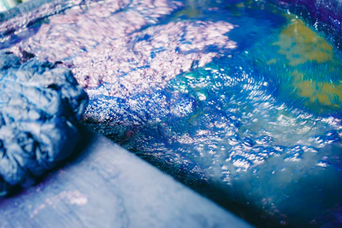 Natural indigo dye batches in Oyo State