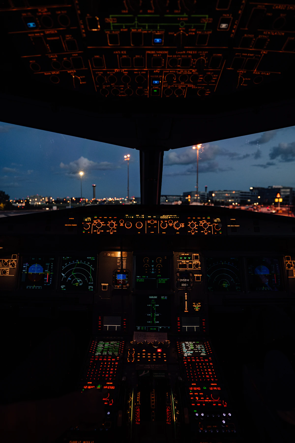 View from an airplane cockpit