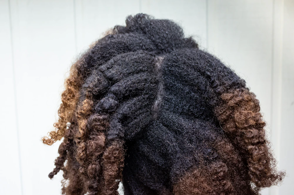 Cheveux naturels coiffés en twists