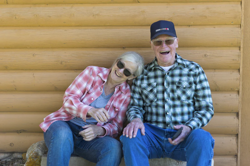 Happy senior couple enjoying life