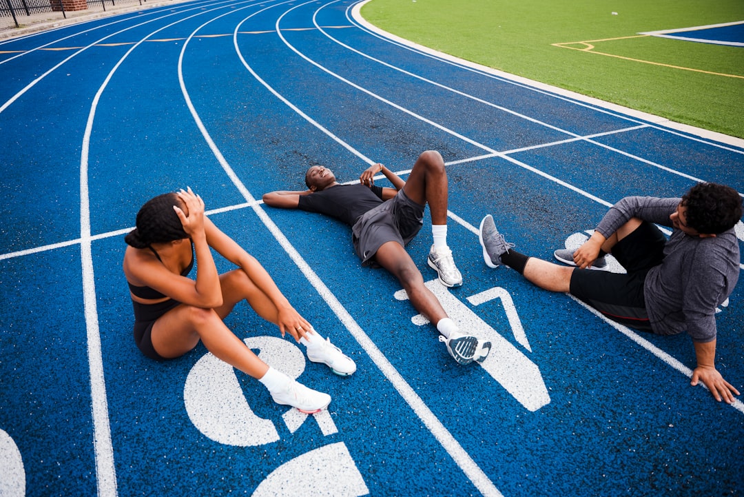 athlete recovering after a workout athlete recovering after a workout