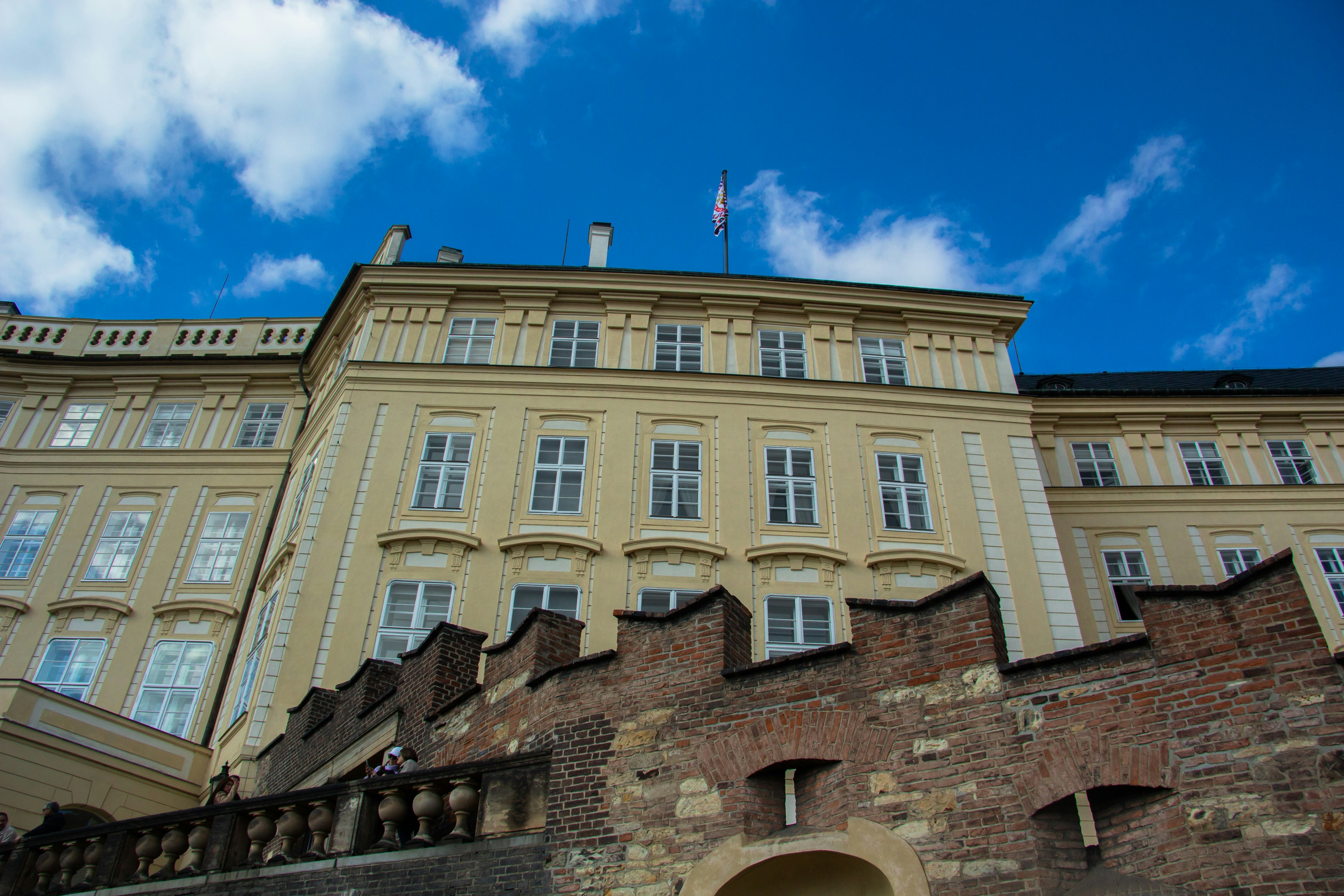 Large yellow historic building