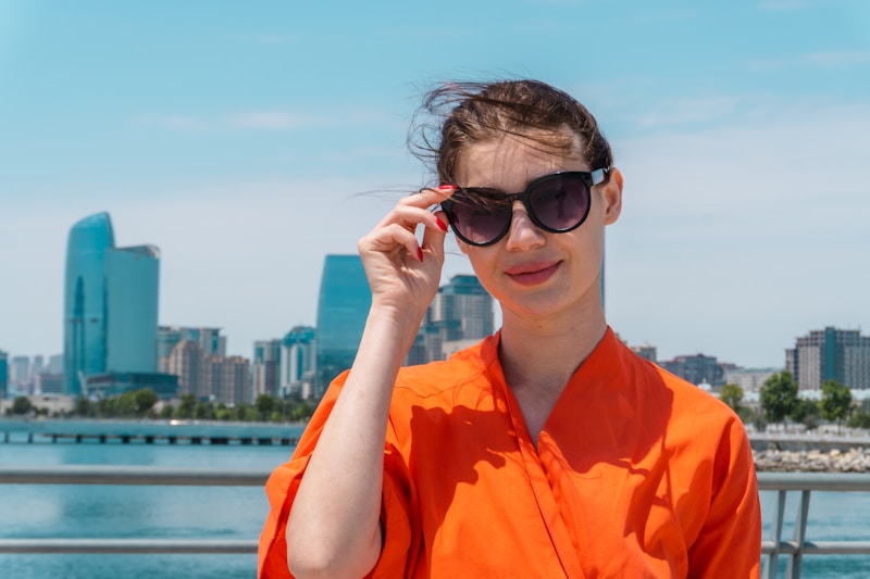 Stylish woman with confidence and city sophistication