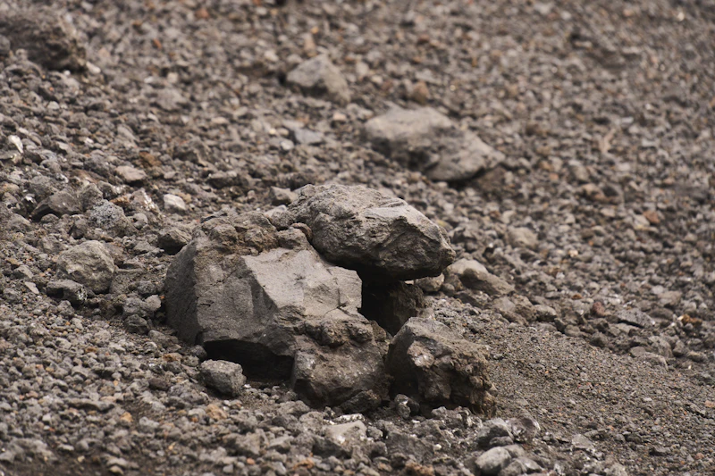 Close-up of soil and gravel for dirt removal services